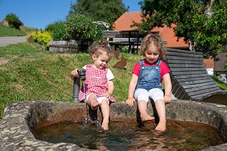 Der Hofbrunnen: ein Highlight an warmen Sommertagen